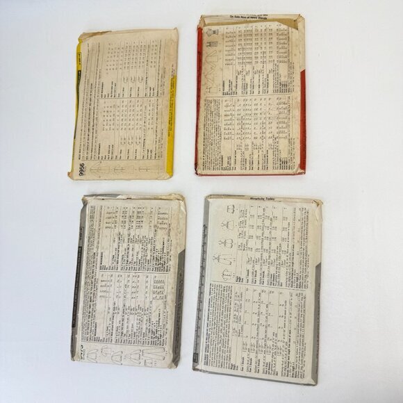 Simplicity Lot of 4 Vintage 80s Sewing Patterns‎ 9956 5352 5473 5355 - Picture 6 of 6